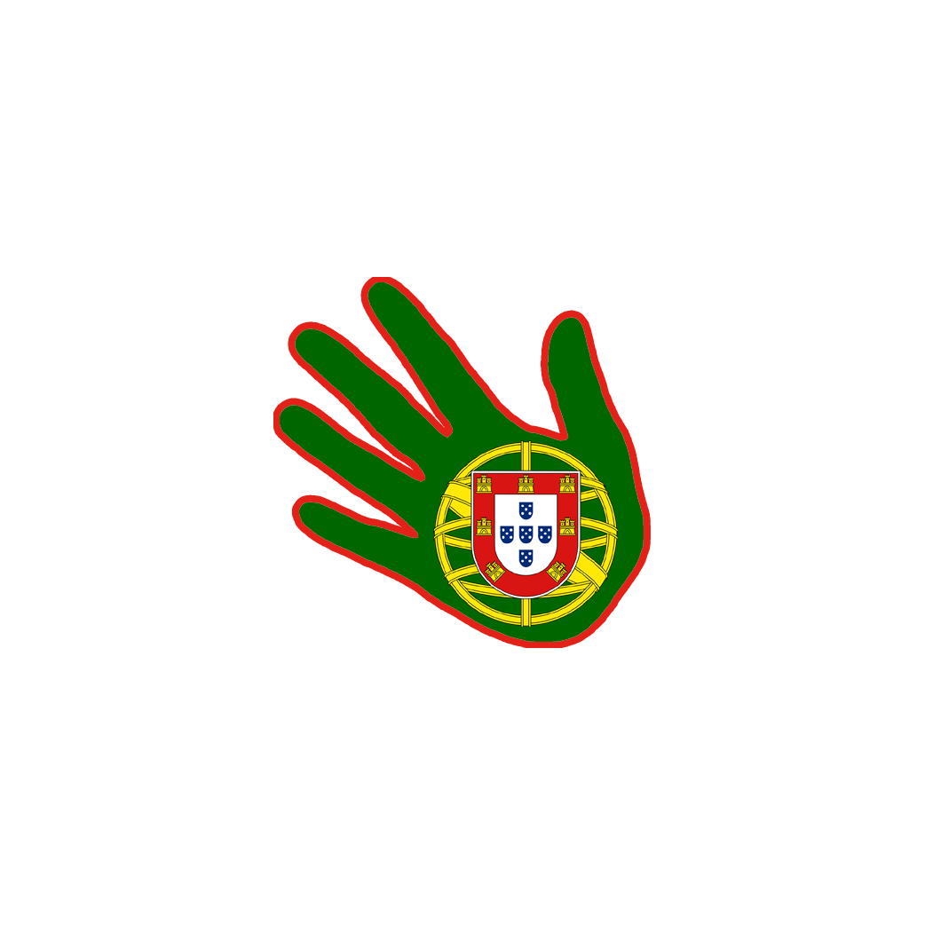 main Portugaise verte - 5x5cm - Sticker/autocollant