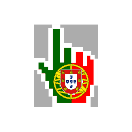 Curseur main Portugaise - 15x11.5cm - Sticker/autocollant Curseur main Portugaise - 15x11.5cm - Sticker/autocollant