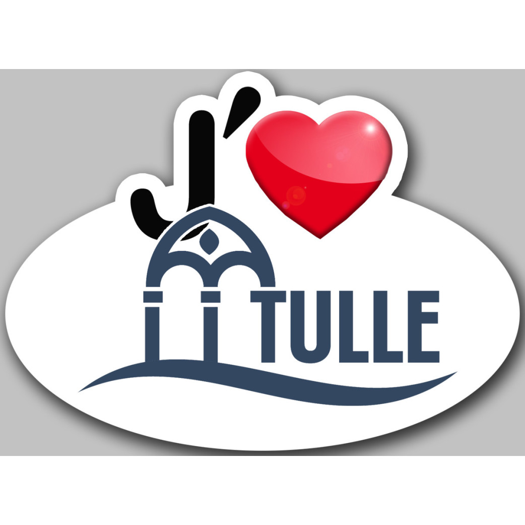 j'aime Tulle (15x11cm) - Sticker/autocollant