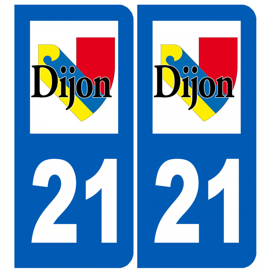 immatriculation Dijon 21 - Sticker/autocollant