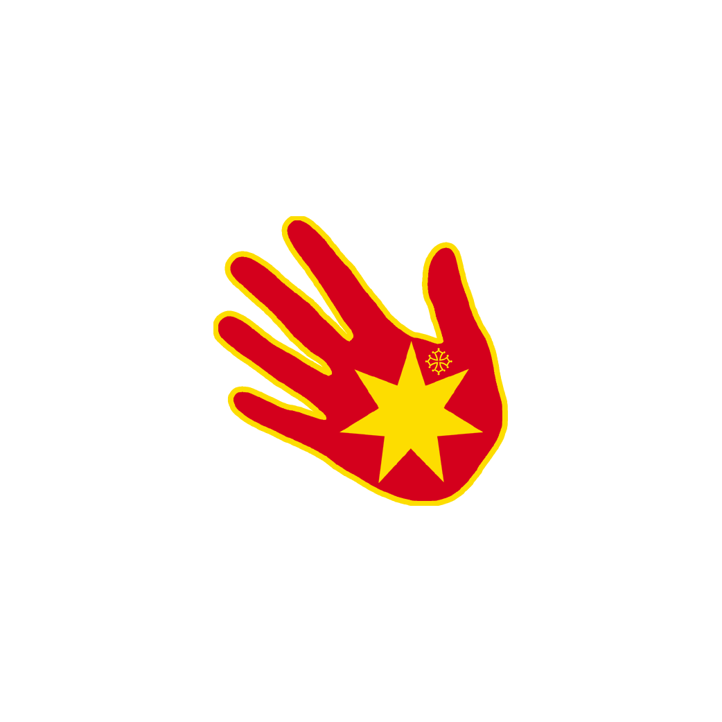 Main Pays d'oc - 5x5cm - Sticker/autocollant