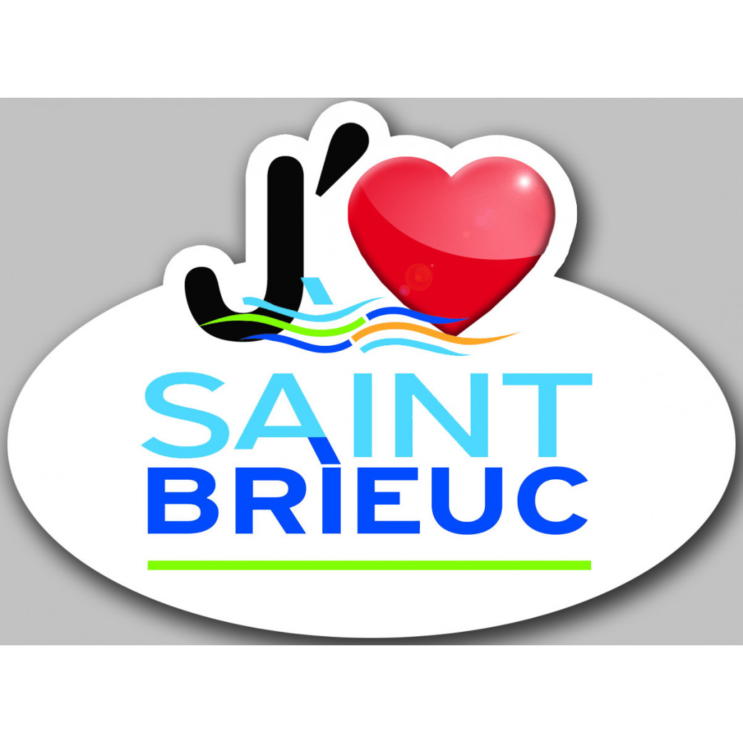 j'aime Saint-Brieuc (15x11cm) - Sticker/autocollant