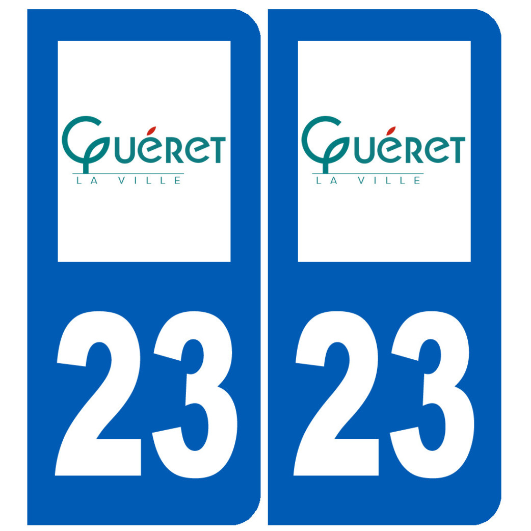 immatriculation Guéret - Sticker/autocollant