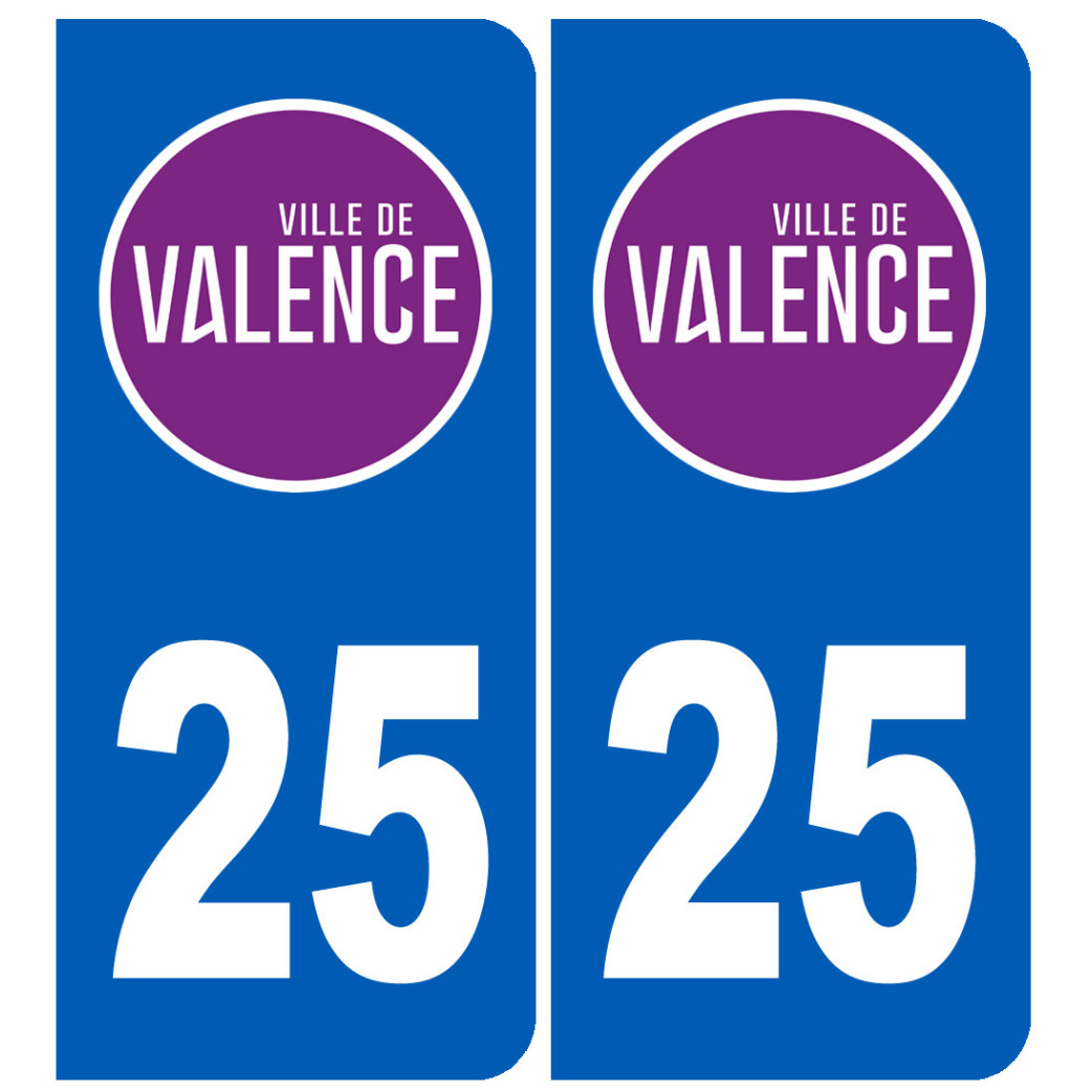 immatriculation Valence - Sticker/autocollant