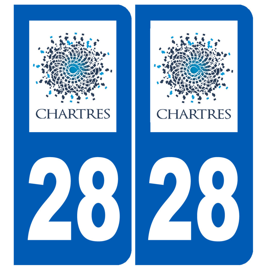 immatriculation Chartres - Sticker/autocollant