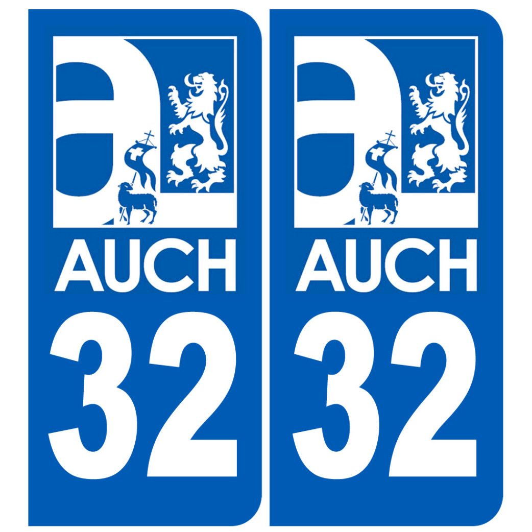 immatriculation Auch 32 - Sticker/autocollant
