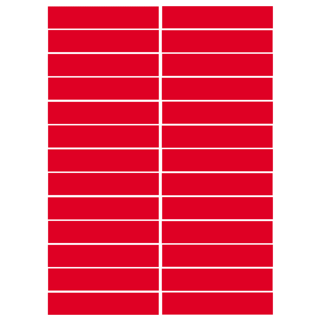 balises circuits GR marques rouges - 26fois 10x2cm - Sticker/autocollant