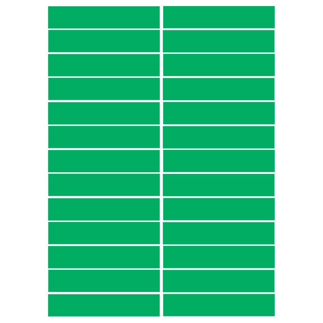 balises circuits GR marques verts - 26fois 10x2cm - Sticker/autocollant