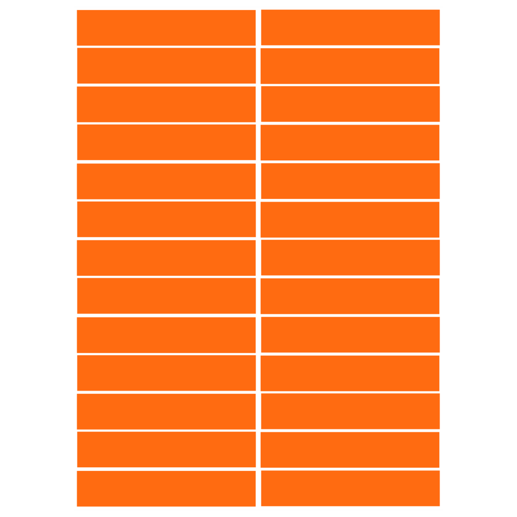 balises circuits GR marques oranges - 26fois 10x2cm - Sticker/autocollant