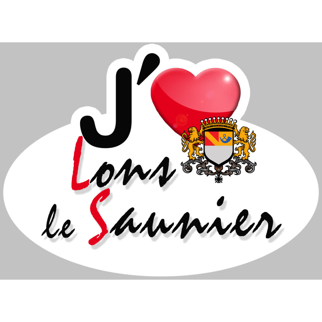 j'aime Lons-le-Saunier - 15x11cm - Sticker/autocollant