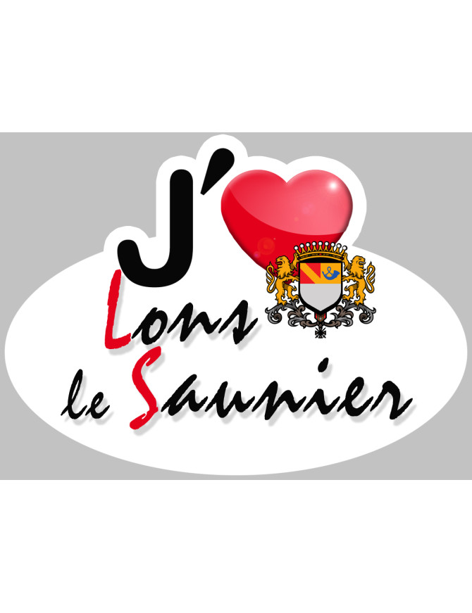 j'aime Lons-le-Saunier - 15x11cm - Sticker/autocollant j'aime Lons-le-Saunier - 15x11cm - Sticker/autocollant