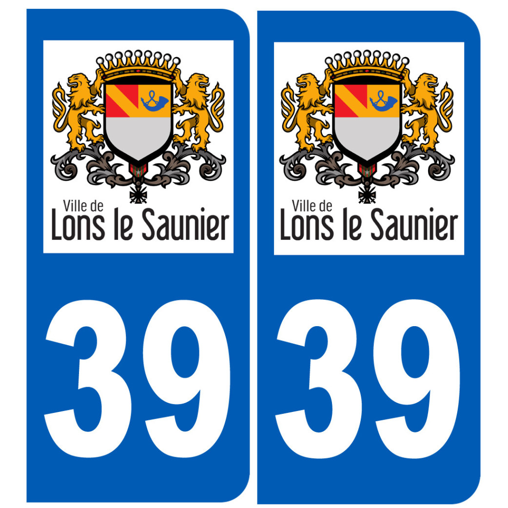 immatriculation Lons-le-Saunier 39 - Sticker/autocollant