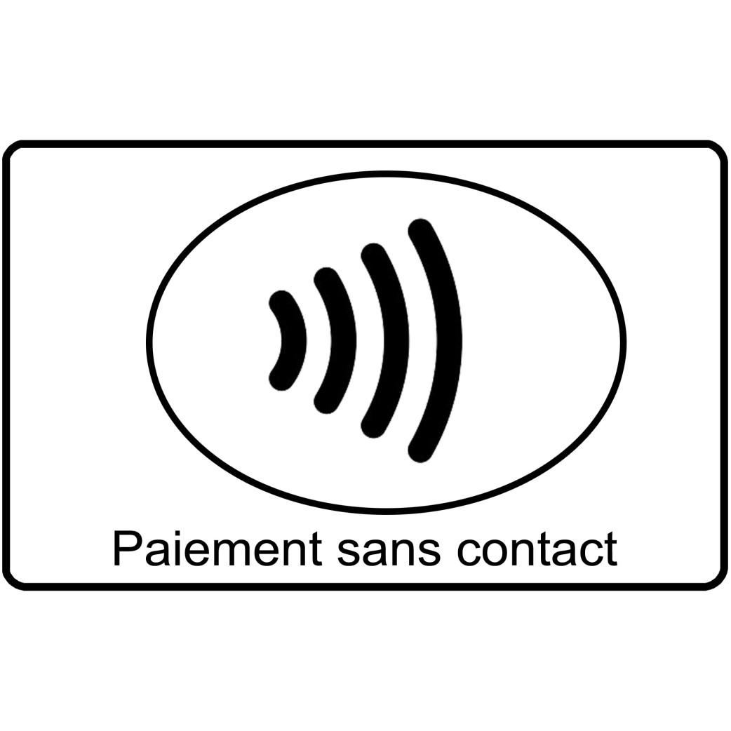 Paiement sans contact - 15x9.2cm - Sticker/autocollant