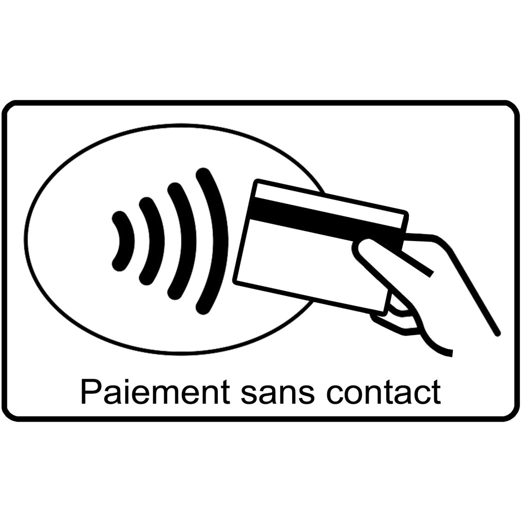 Paiement sans contact carte - 10x6cm - Sticker/autocollant
