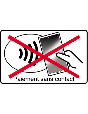 Pas de paiement sans contact smartphone - 10x6cm - Sticker/autocollant