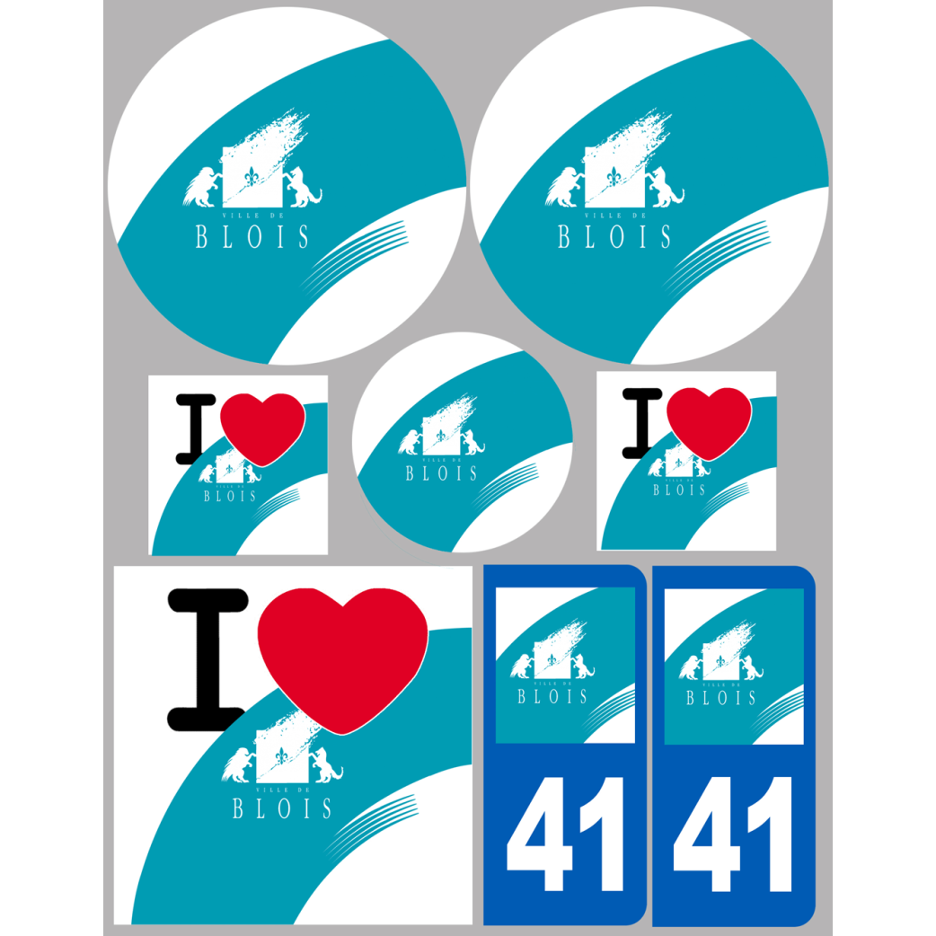 Blois (8 autocollants variés) - Sticker/autocollant