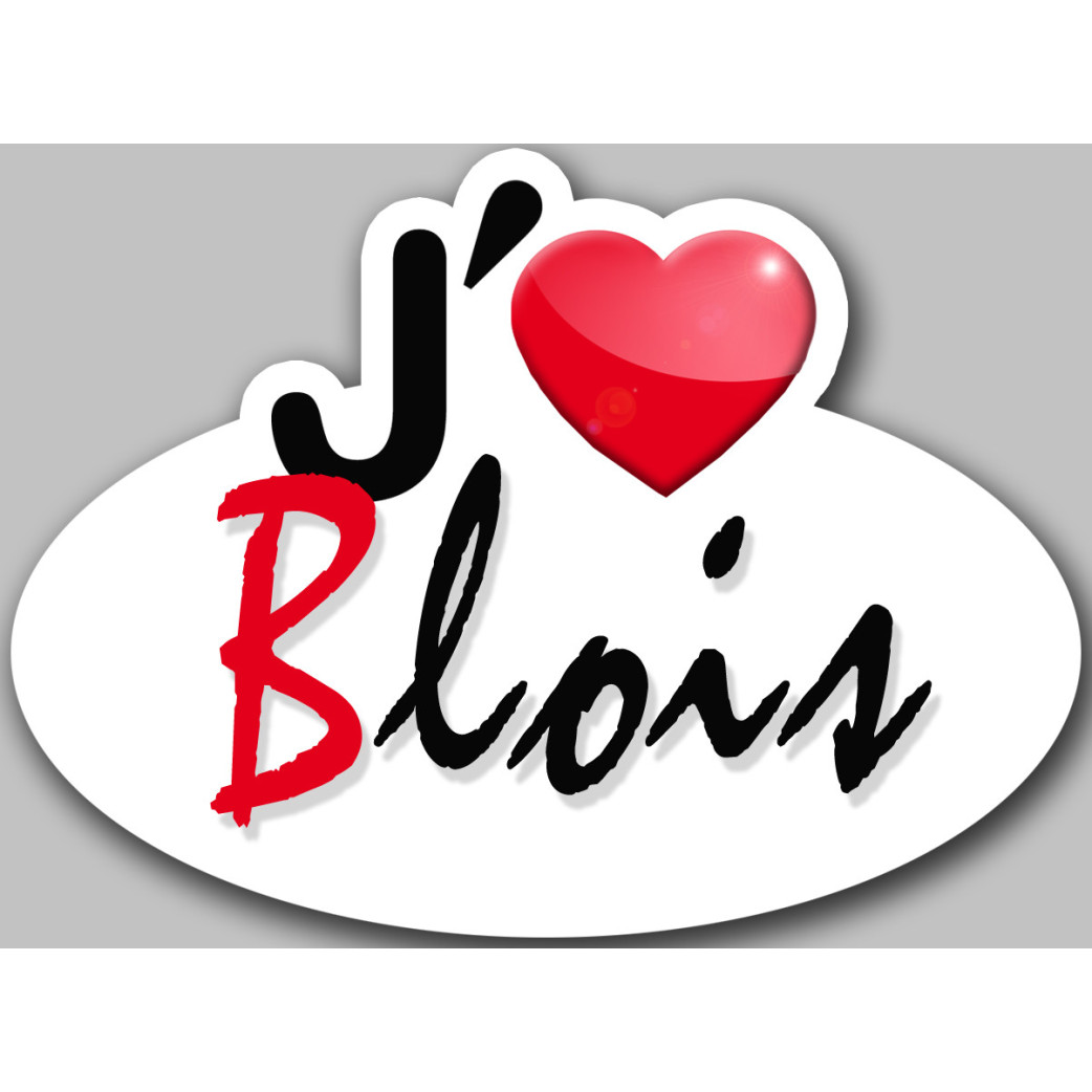j'aime Blois - 15x11cm - Sticker/autocollant