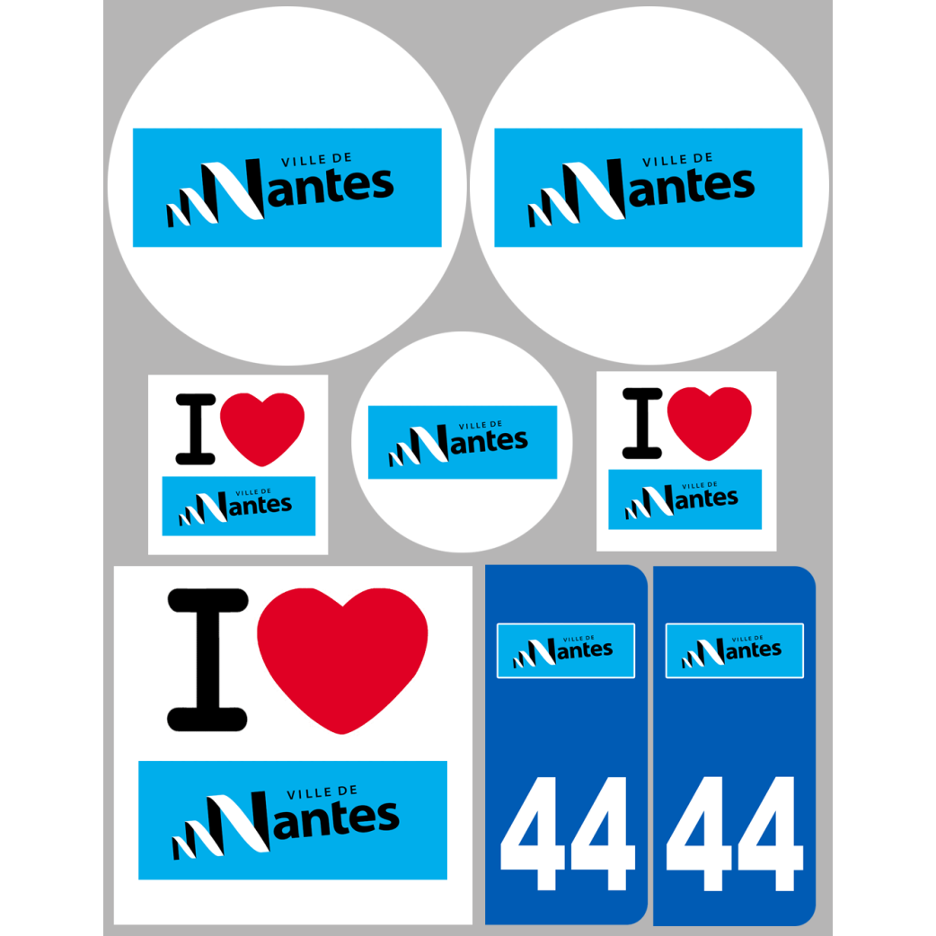 Nantes (8 autocollants variés) - Sticker/autocollant