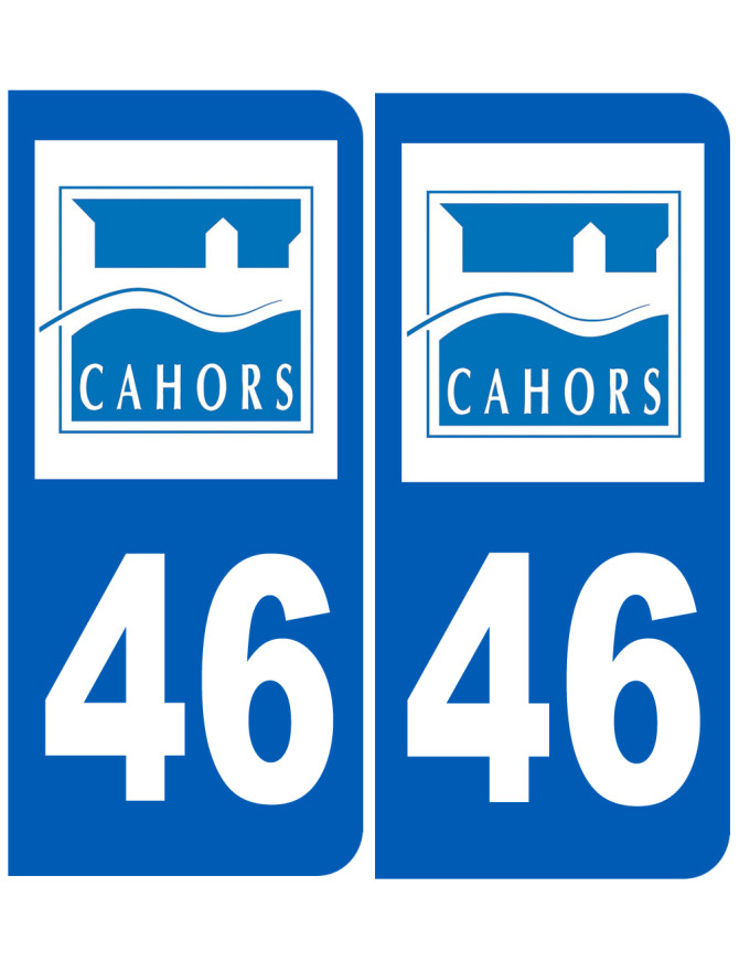 immatriculation Cahors 46 - Sticker/autocollant immatriculation Cahors 46 - Sticker/autocollant