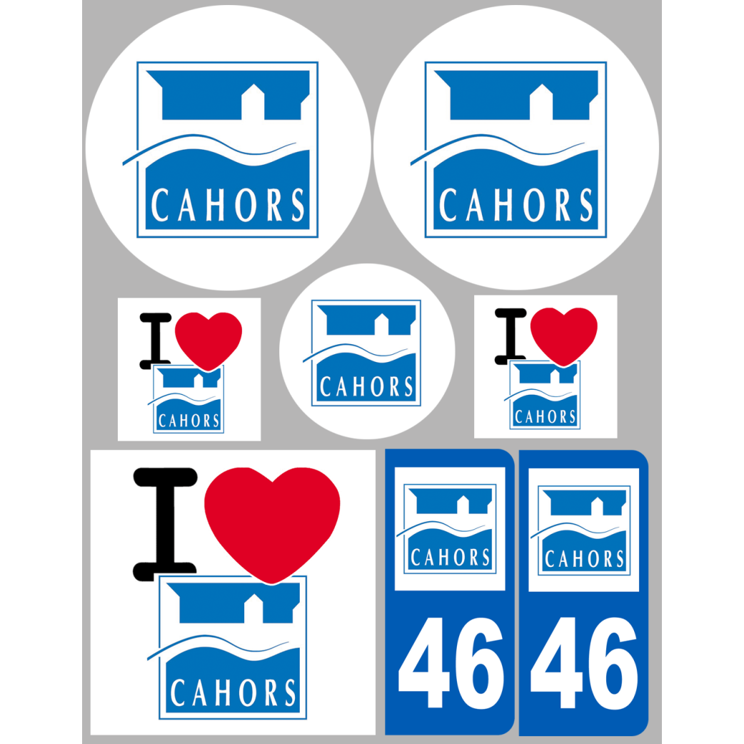 Cahors (8 autocollants variés) - Sticker/autocollant