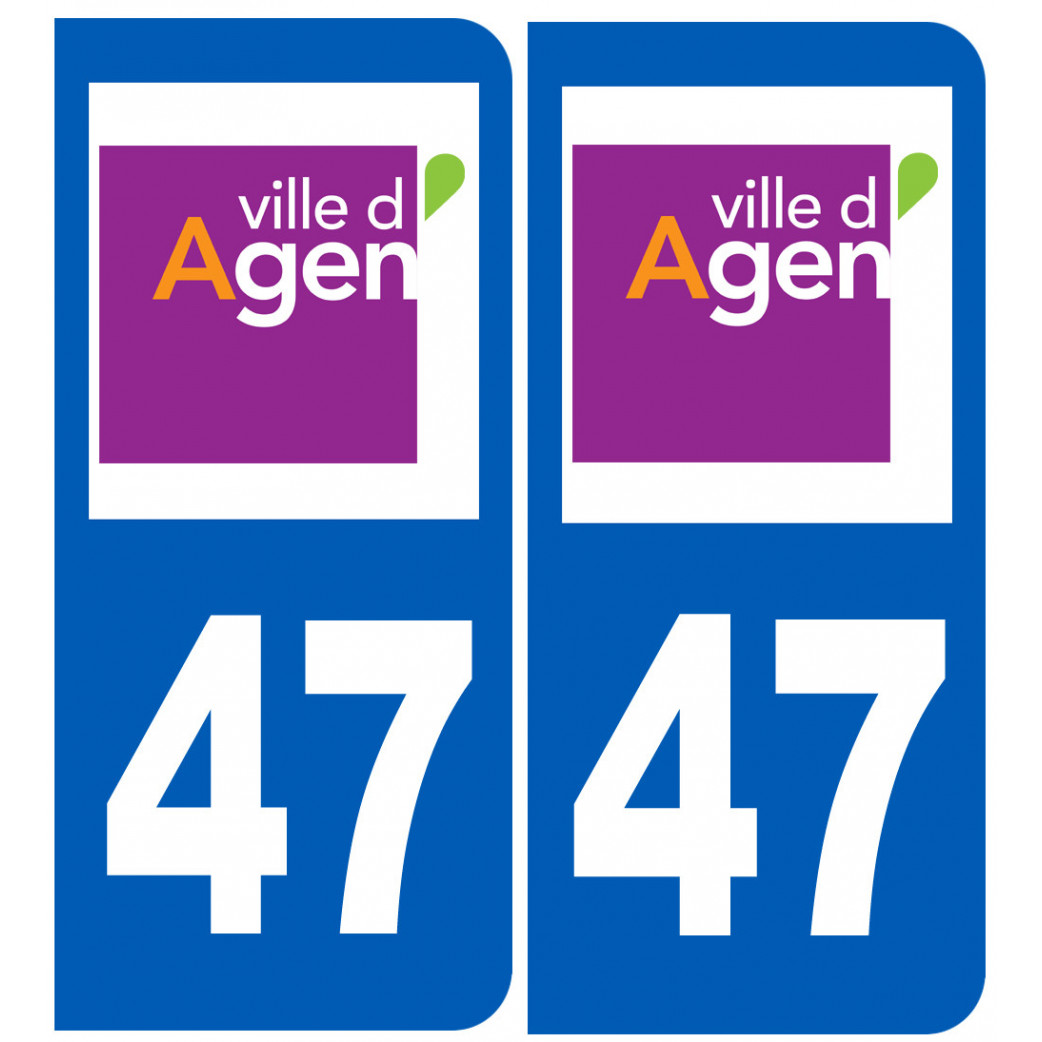 immatriculation Agen 47 - Sticker/autocollant