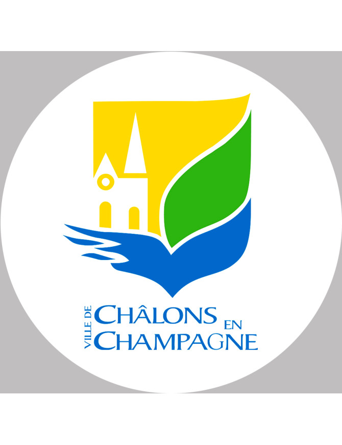 Châlons-en-Champagne (20x20cm) - Sticker/autocollant Châlons-en-Champagne (20x20cm) - Sticker/autocollant