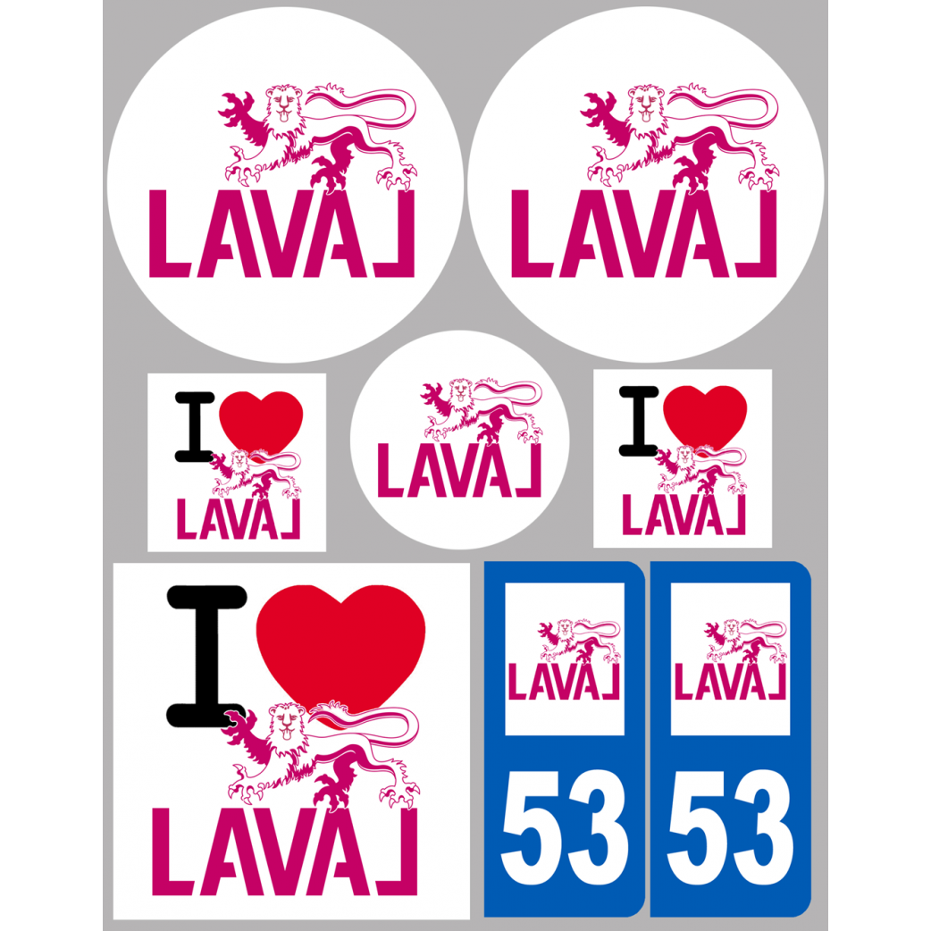 Laval (8 autocollants variés) - Sticker/autocollant