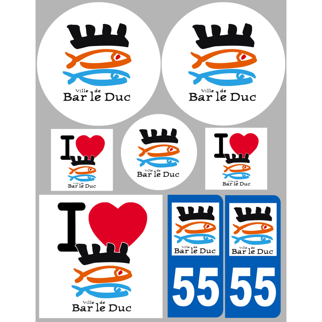 Bar-le-Duc (8 autocollants variés) - Sticker/autocollant