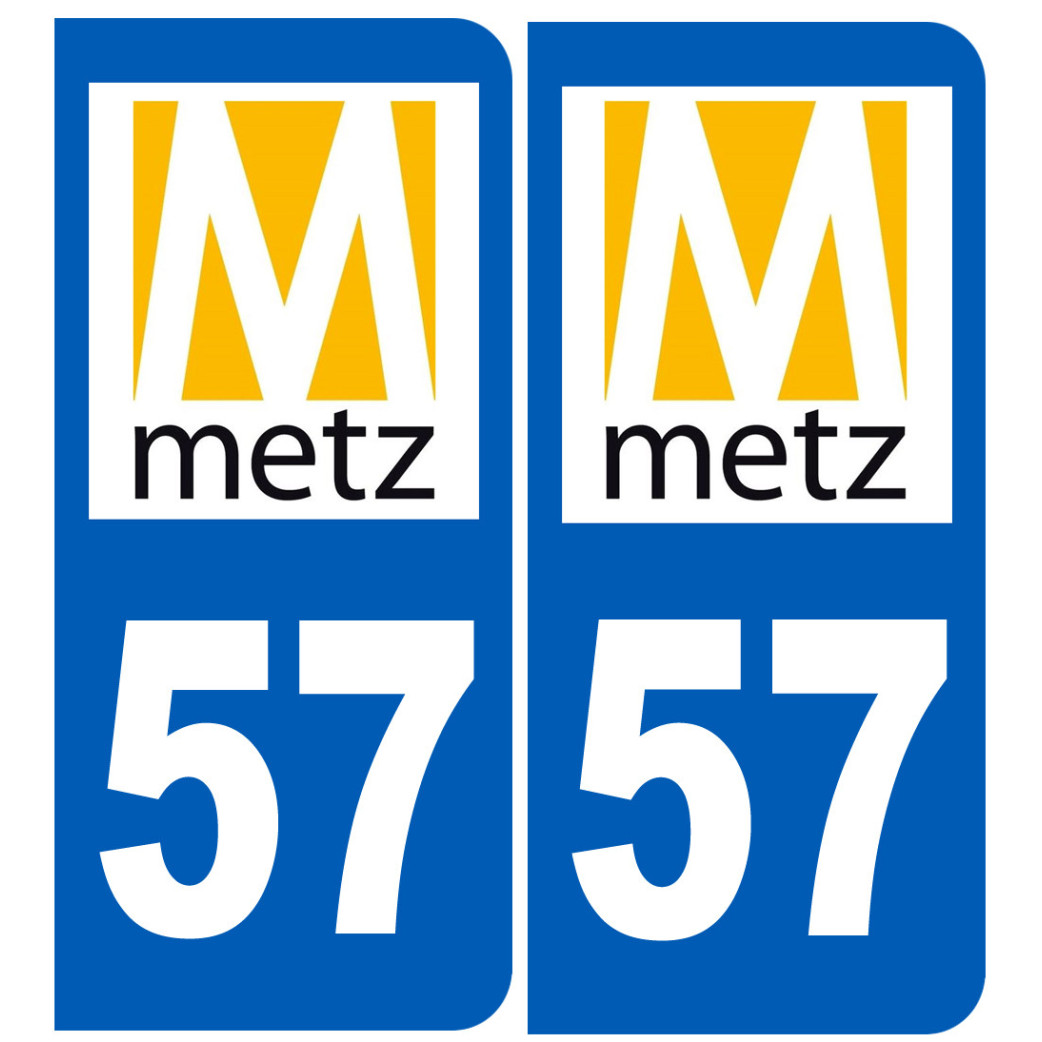 immatriculation 57 Metz - Sticker/autocollant