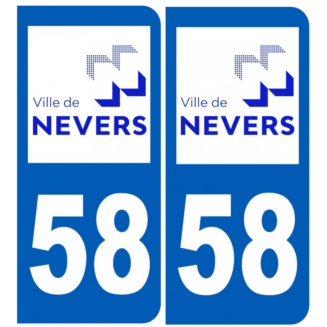 immatriculation Nevers 58 - Sticker/autocollant