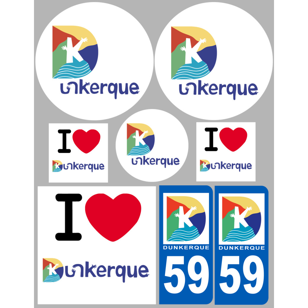 Beauvais - 8 autocollants variés - Sticker/autocollant