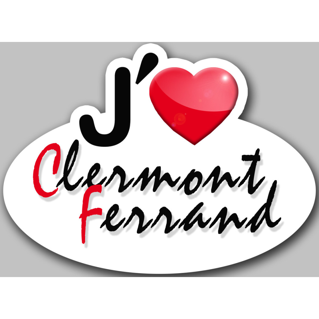 j'aime Clermont-Ferrand (15x11cm) - Sticker/autocollant