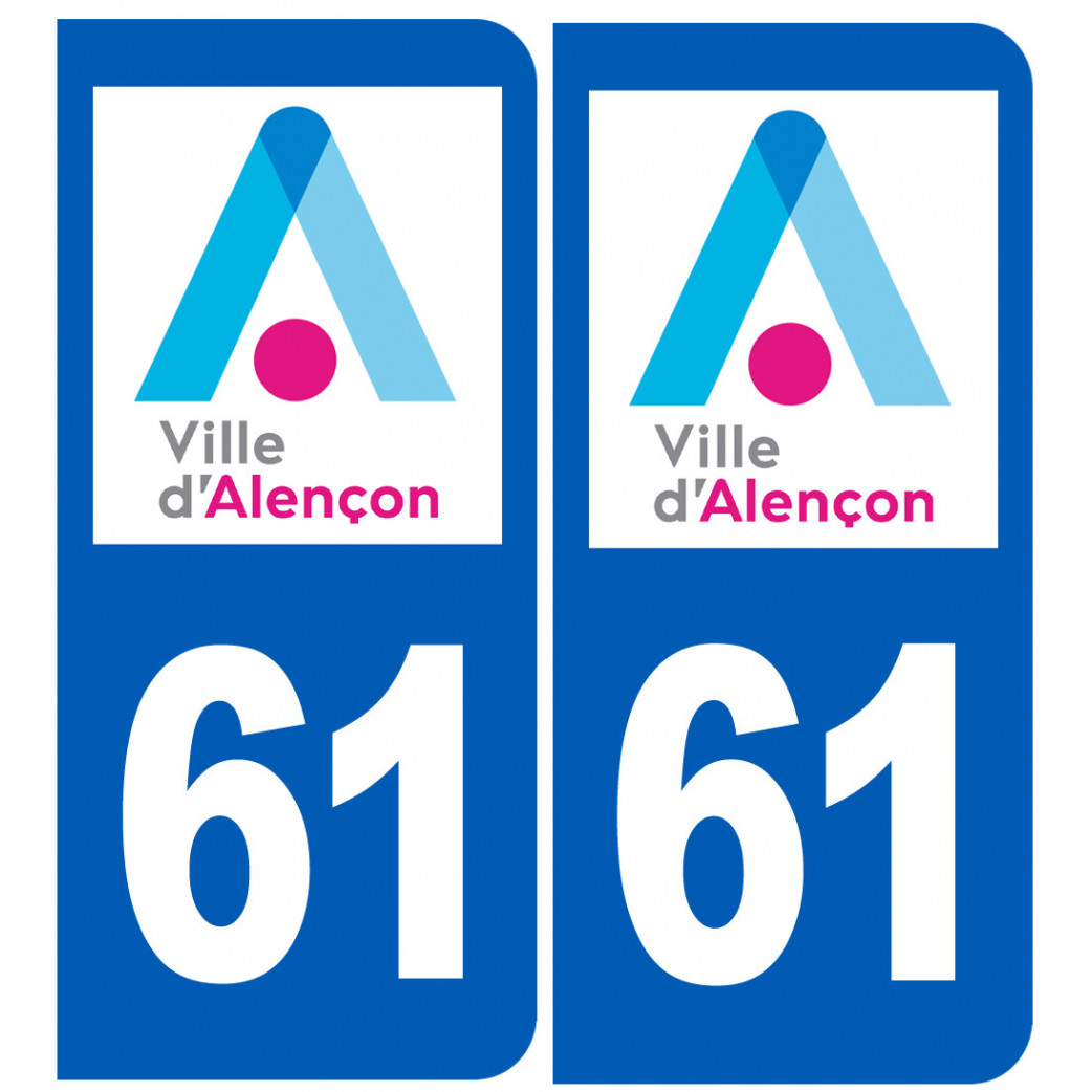 immatriculation Alençon 61 - Sticker/autocollant