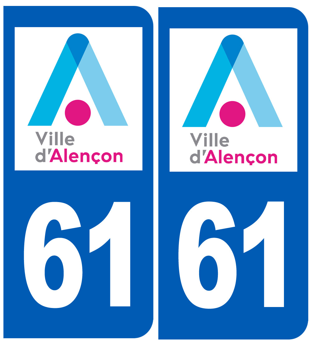 immatriculation Alençon 61 - Sticker/autocollant