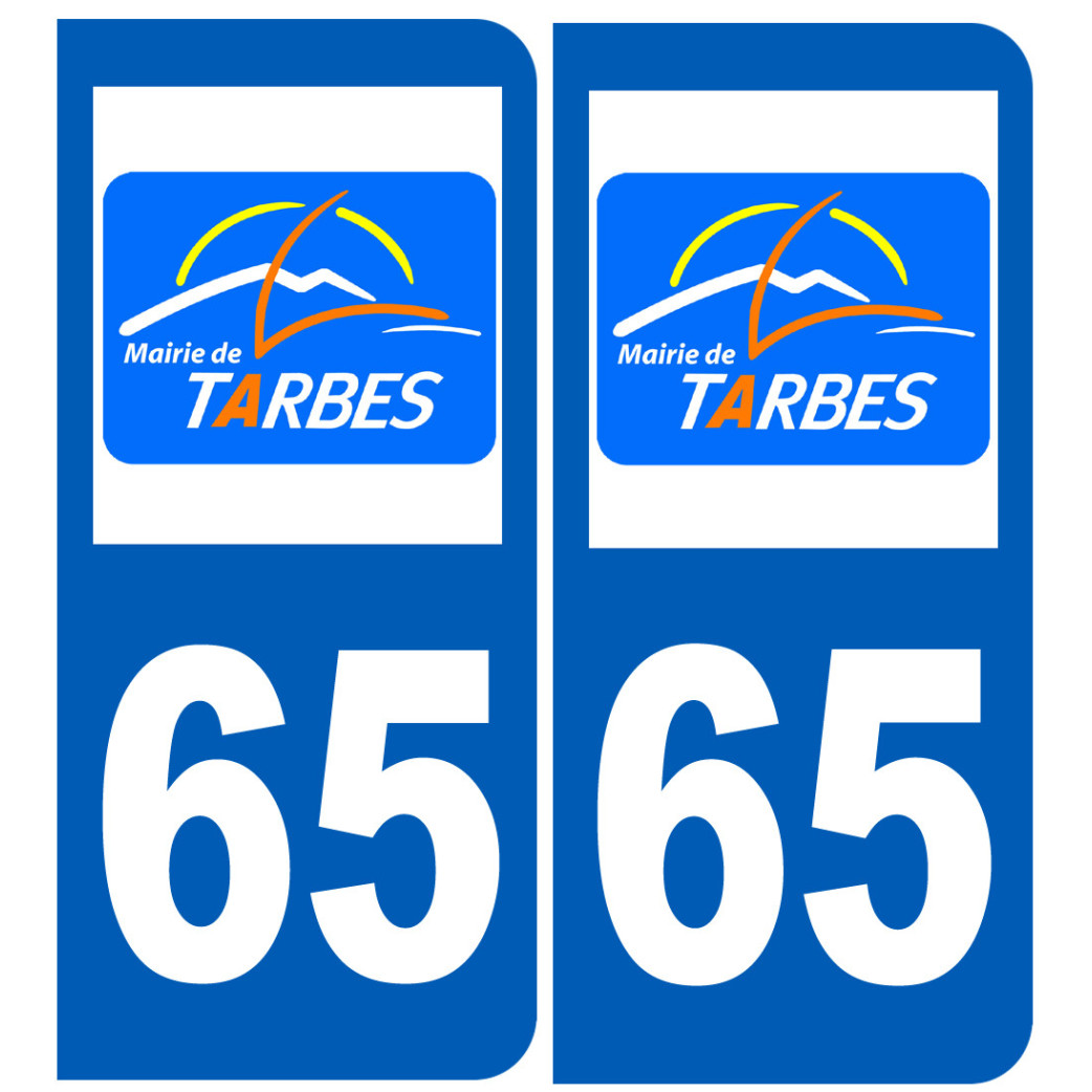 immatriculation Tarbes 65 - Sticker/autocollant