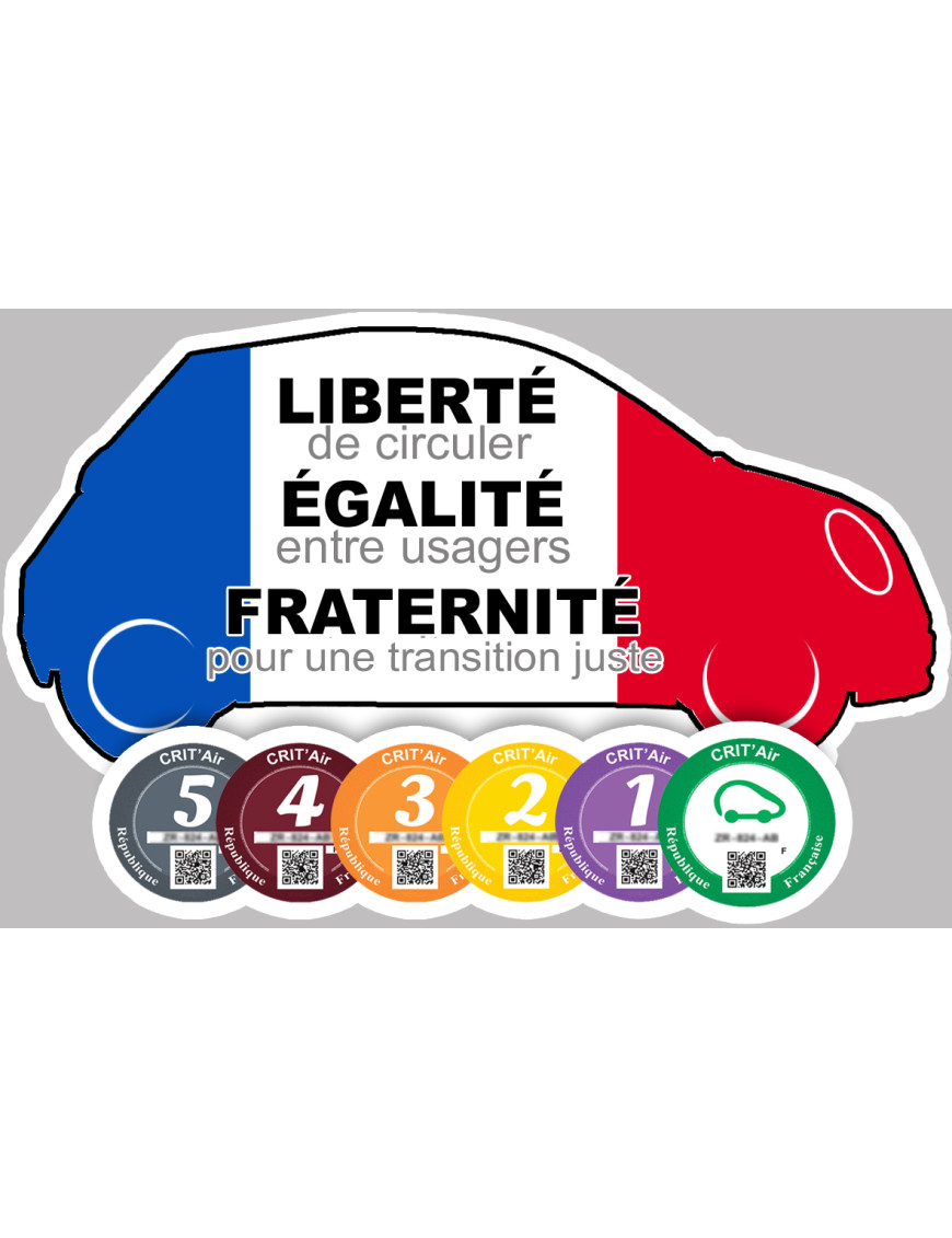ZFE Vignette Critair gueux (20x13cm) - Sticker/autocollant