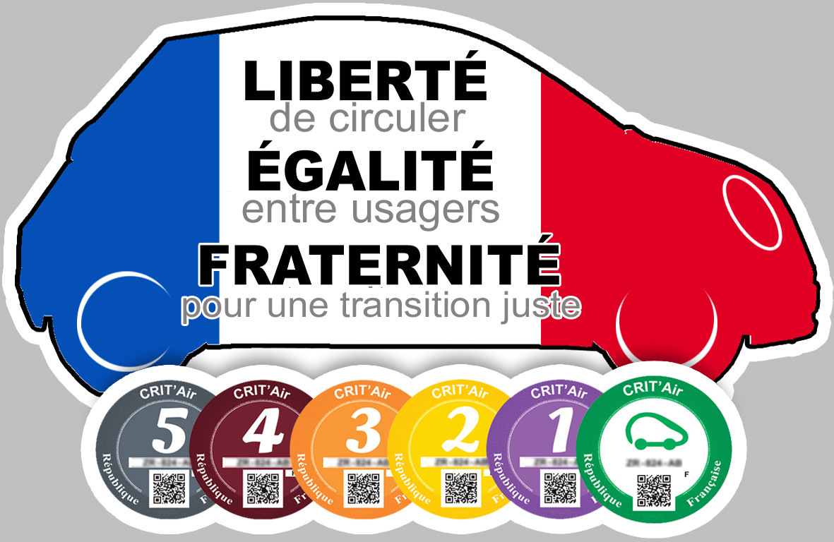 ZFE Vignette Critair gueux (20x13cm) - Sticker/autocollant