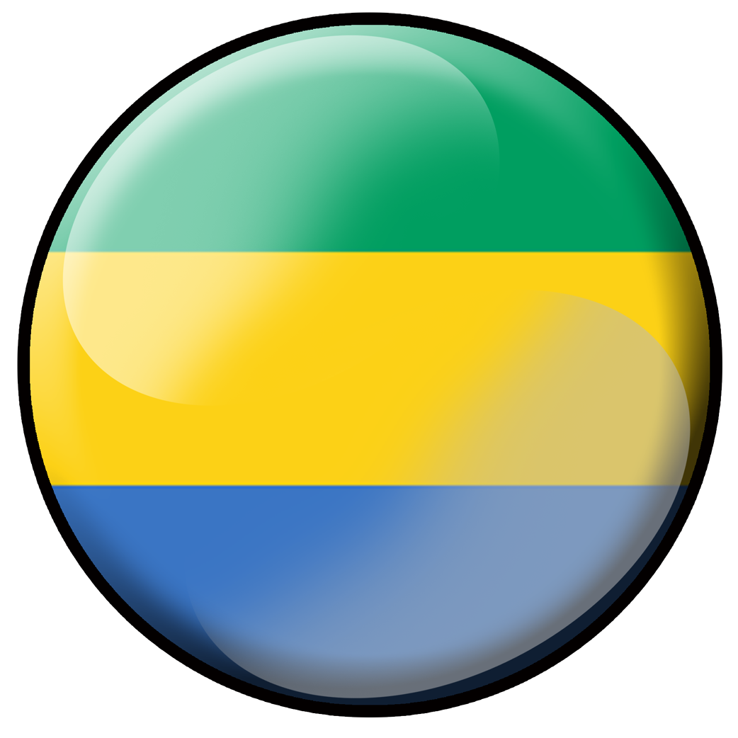 Gabon rond - 10x10cm - Sticker/autocollant