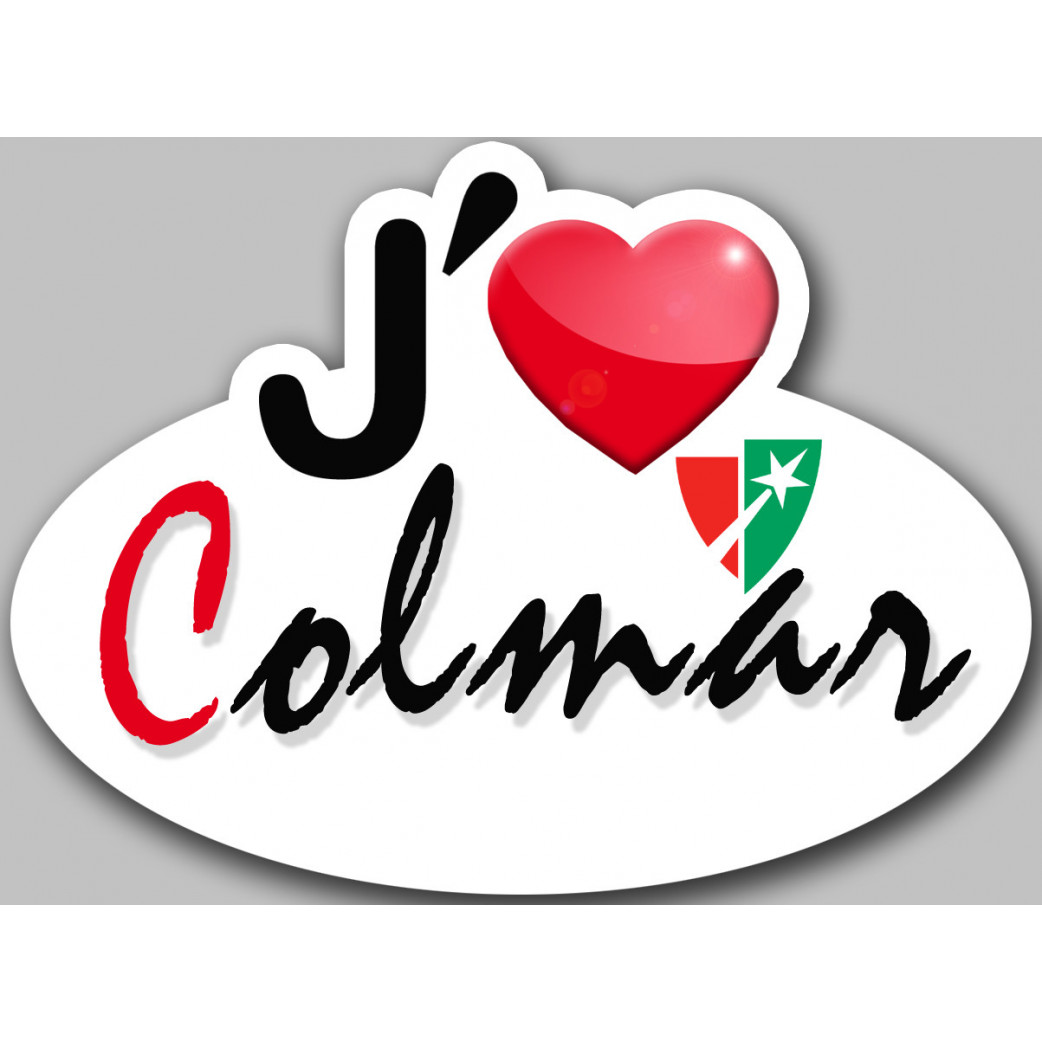 j'aime Colmar (15x11cm) - Sticker/autocollant