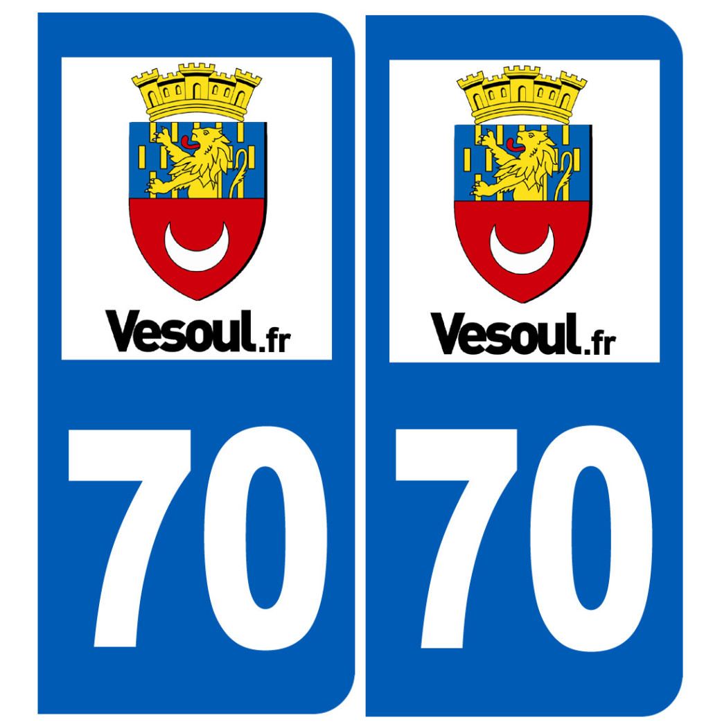 immatriculation Vesoul 70 - Sticker/autocollant