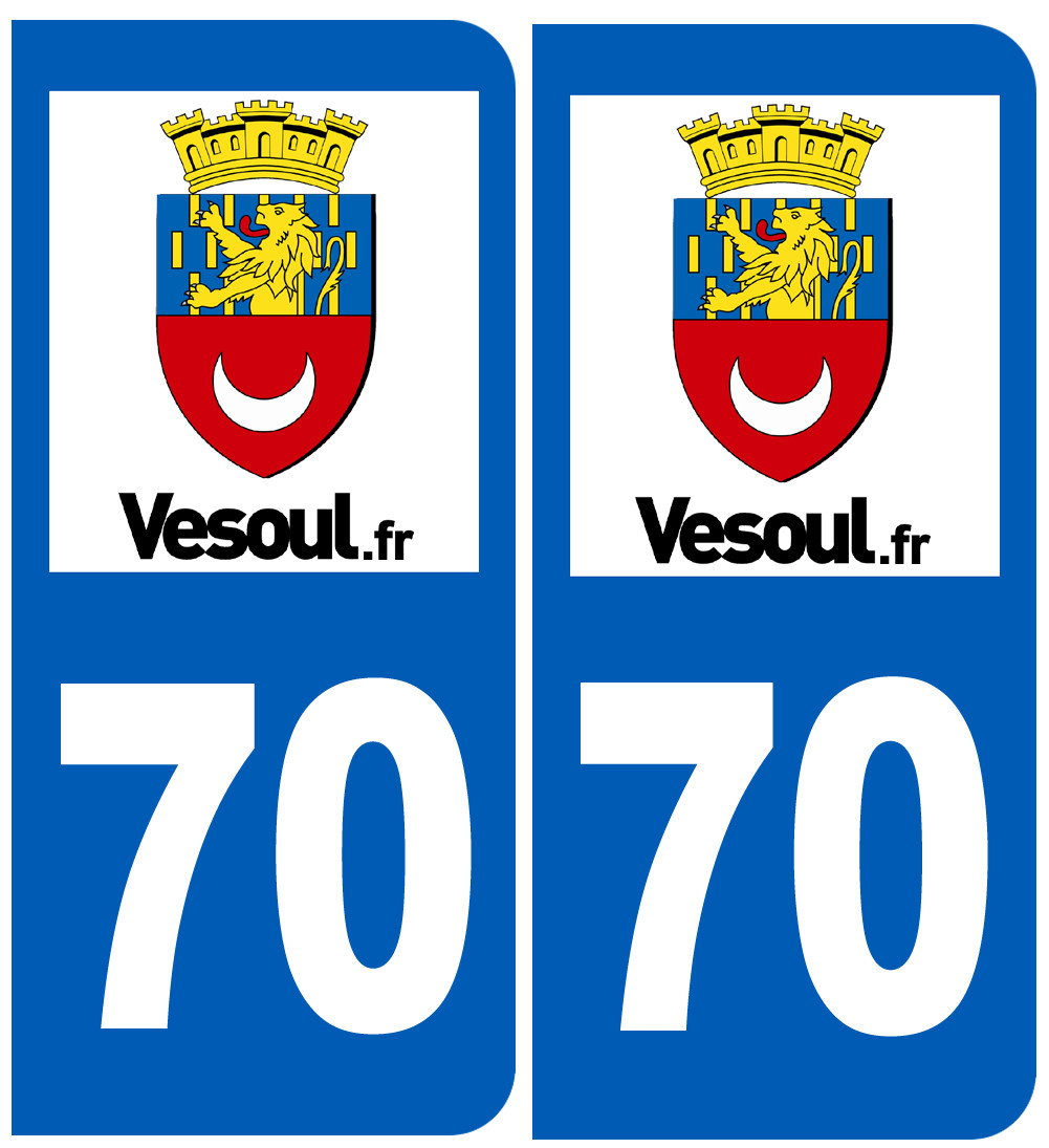 immatriculation Vesoul 70 - Sticker/autocollant