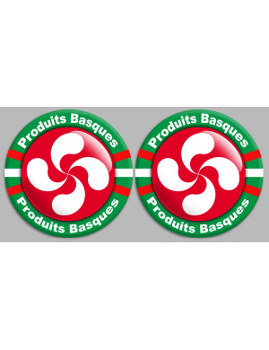 Produits Basques rouge - 12fois 10cm - Sticker/autocollant