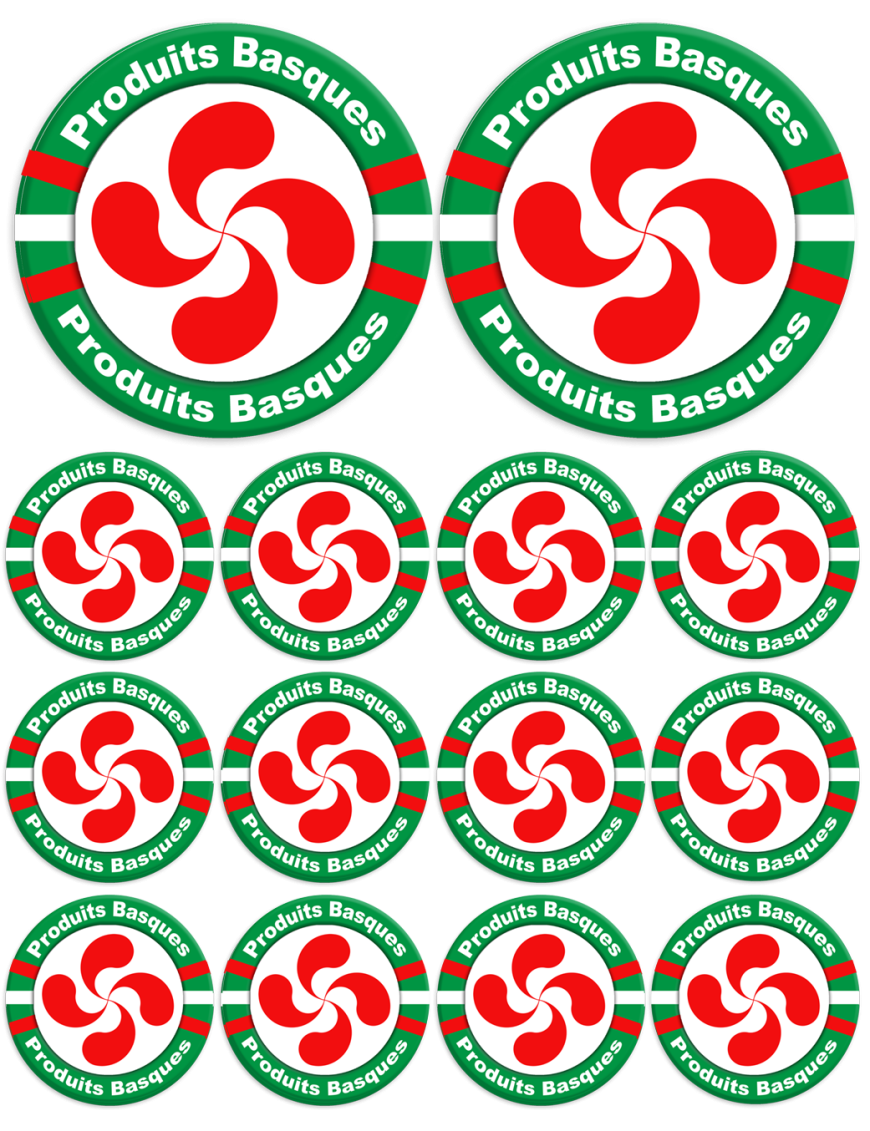 Produits Basques - 2fois 10cm/12fois 5cm - Sticker/autocollant