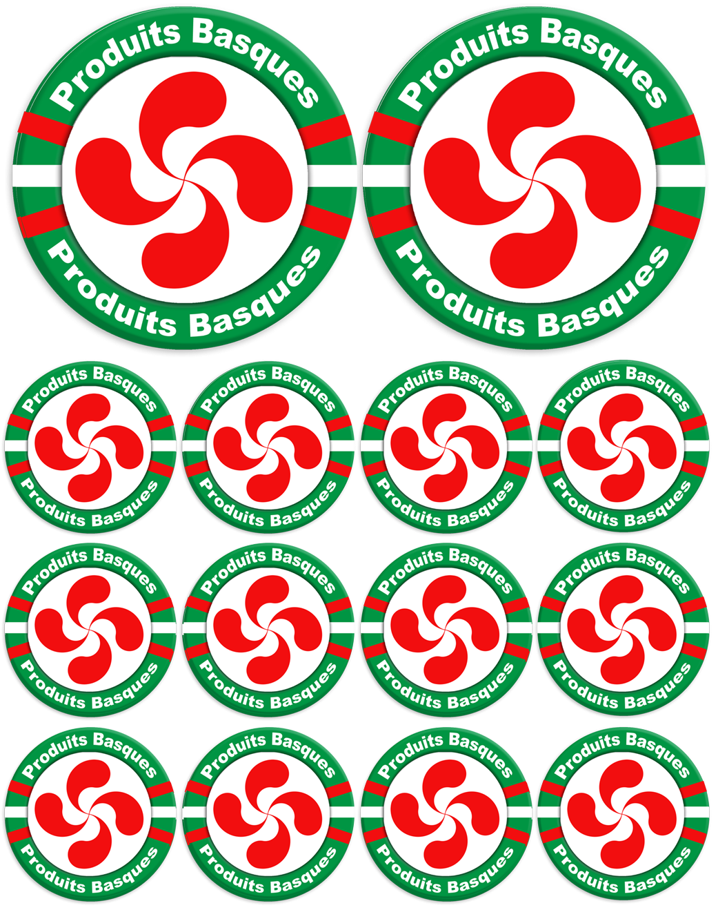 Produits Basques - 2fois 10cm/12fois 5cm - Sticker/autocollant