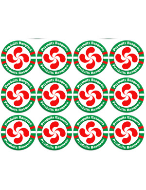 Produits Basques - 12fois 5cm - Sticker/autocollant