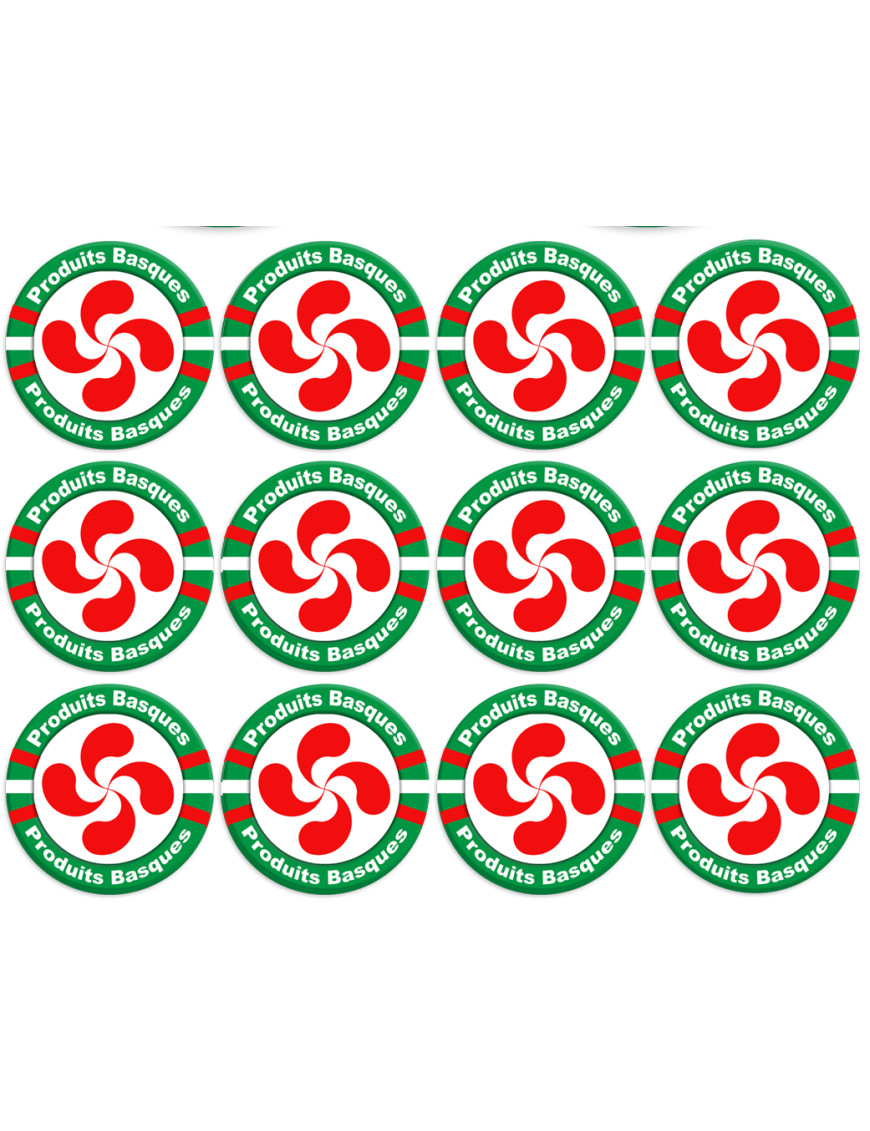 Produits Basques - 12fois 5cm - Sticker/autocollant