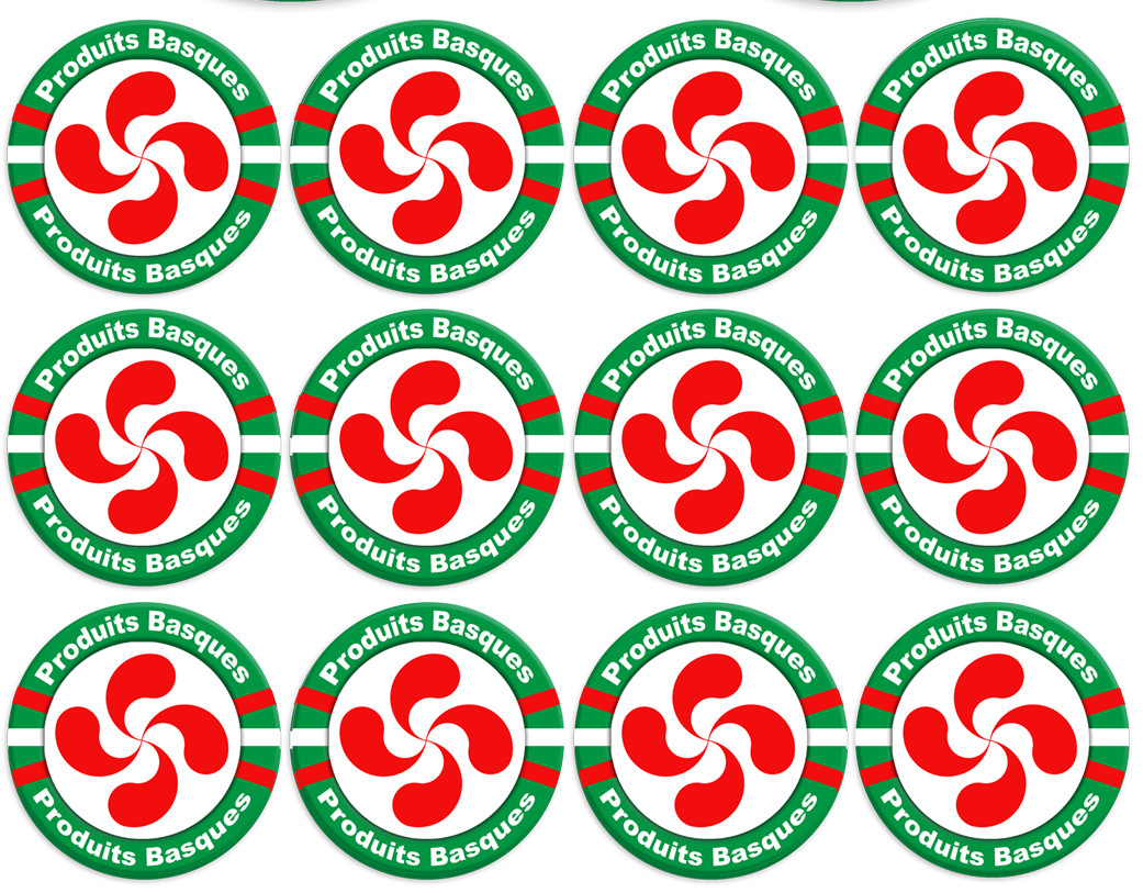 Produits Basques - 12fois 5cm - Sticker/autocollant