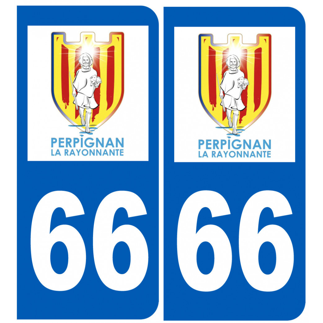 immatriculation Perpignan 66 - Sticker/autocollant