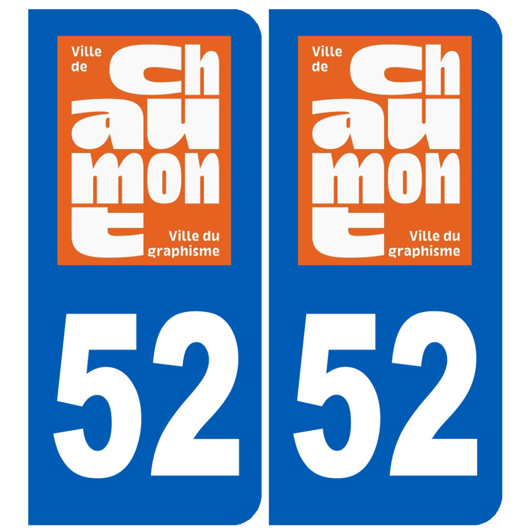 immatriculation Chaumont 52 - Sticker/autocollant