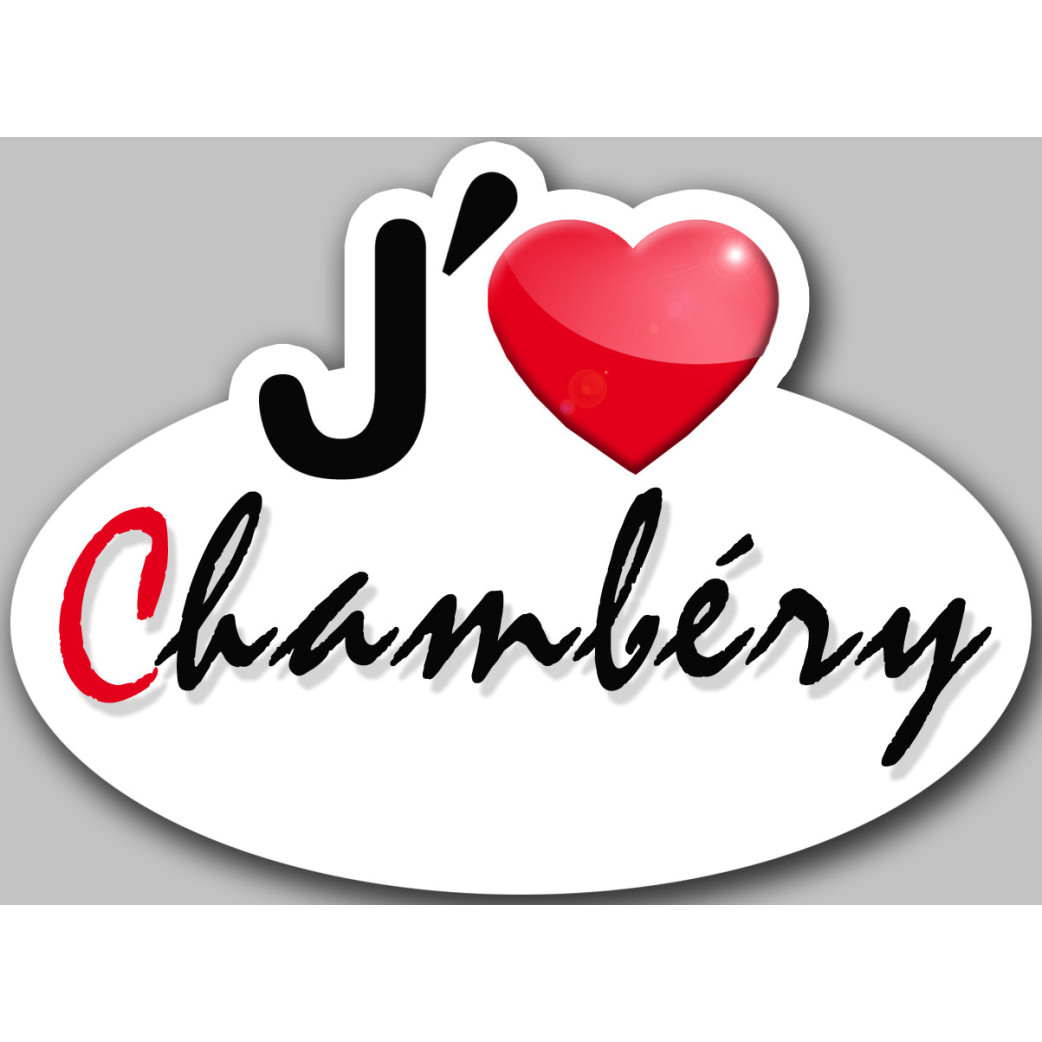 j'aime Chambéry (5x3.7cm) - Sticker/autocollant